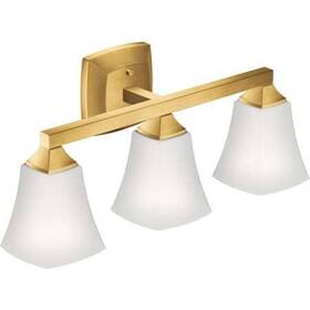 Yb5163bg Moen Voss 3 Light 22 Inch Wide Bathroom Vanity - Brushed Gold