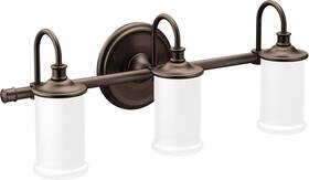 Yb6463orb Moen 3-light 2-mount Vanity Fixture Frosted Glass - Oil Rubbed Bronze