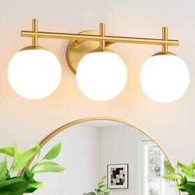 Hcyx-010 Mokatng 3-light Bathroom Light Fixtures Brushed Gold Vanity Lights For With