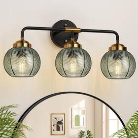 Mw250093p3 Mokatng Bathroom Light Fixtures 3-light Green Vanity Glass
