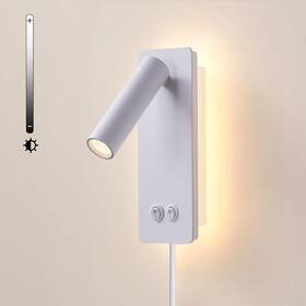Moluola Lighting 726084971554 Dimmable Wall Lamps Mounted Reading Lights For Book At Night Plug In Hardw