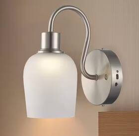 Hs-9170 Monteaux Lighting 9.88 Inch Brushed Nickel Led Rechargeable Battery Wall Sconce-used