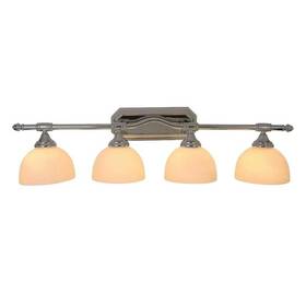 617087 Monument 4-light 32 Inch Wide Bathroom Vanity Lighting Fixture Brushed Nickel