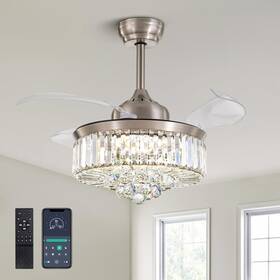 Yy-8111-36n Moooniche 36 Inch Crystal Chandelier Fan Ceiling With Light And Remote Control Yy-8111-36n Moooniche 36 Inch Crystal Chandelier Fan Ceiling With Light And Remote Control