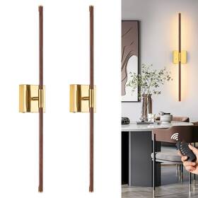 Bd-7812 Morauroral Walnut Battery Operated Wall Sconce With Remote Control Rechargeable Sc