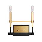 Motini Gold Rustic Industrial Wall Sconce Black And Brass 2-light Foyer