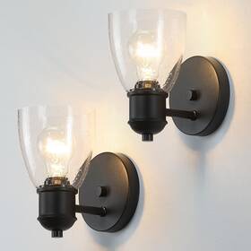 B04064p Mrsconce 2pk Black Wall Sconce Set Ot Two Hardwired Lights For Bedroom Modern Indoo