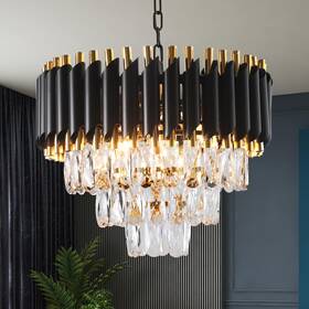 Yshxk001de01 Mssian Modern Crystal Chandeliers 15.7 Inch Gold Contemporary Ceiling Lights F