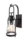 Mus109 Muskoka Lifestyle Products Rustic Wall Light Lantern With Retro Industrial