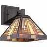 Mvws1280vbz Roseto Bronze Inch Wall Sconce With Tiffany Glass