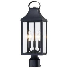 My-pl107a-bk Myhxq 18.62 Post Light Outdoor Large 3-light Lamp Fixture Modern Pilla