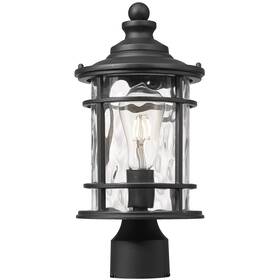 Xn09p-m-wg-bk Naxttii Outdoor Post Light Pole Lantern 14.9 Inch Height Lamp Fixture Alum