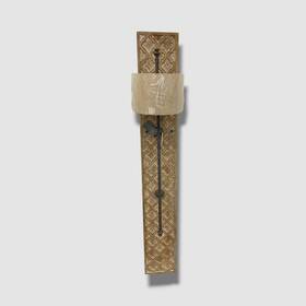 Neiman Marcus 844717001444 Regina Andrew Brown Carved Panel Wall Light