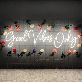 Nl-01 Neooglroad Large Good Vibes Only Neon Sign Wall Decorations Big Lights For Bedroom