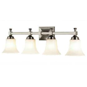 New Home Decorators Collection 4-light Satin Nickel Bath Sconce Vanity Light Fix