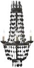 Li-05-121 Nicia Wall Sconce Ebony Black Iron Bronze