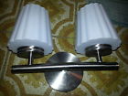 13719-012 Nickel Amherst Opal Bar Bath Bathroom Light Two Eurofase 2 Fixture