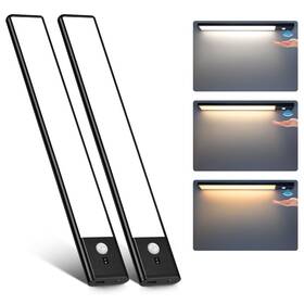 Zt-cgd-2p-80b-us Niegnowoo 80 Led Motion Sensor Under Cabinet Lights With Hand Wave 3 Color Temps Indoo