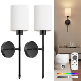 Niorsun 725889653405 Battery Operated Wall Sconce Set Of 2 - Wireless Rechargeable 5200mah Dim