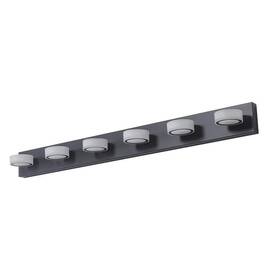 Nvvl27-3 Nivencai Acrylic Led Vanity 6-light 4.3 Inch Rust Resistant Hardwired Metal Black