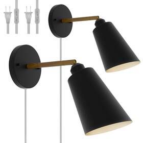 B0chfx241x Notoc Plug In Wall Sconces Adjustable Angle Black Lights With