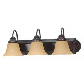 60-1265 Nuvo Ballerina 3 Light 24 Inch Vanity Champagne Linen Washed Glass