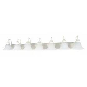 60-294 Nuvo Ballerina 7-light 48 Inch Vanity - With Alabaster Glass Bell Shades