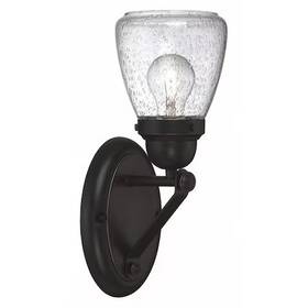 60-5541 Nuvo Laurel 1 Light Vanity Fixture Clear Seeded Glass Sudbury Bro