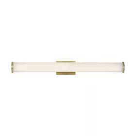 1593 Nuvo 62/1593 Lena Led Vanity - Brushed Brass With Striped Lens