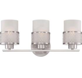 60-4683 Nuvo Lighting Fusion 3 Light Vanity Fixture With Frosted Glass - Bn