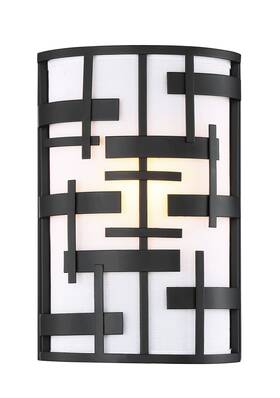 6431 Nuvo Lighting 60/6431 Black Lansing 2-light 12 Inch H Wall Sconce With A Glass Shade
