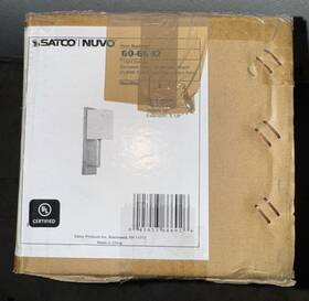 6692 Nuvo Lighting 60/6692 Vesey Wall Sconce Burnished Brass And White