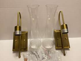 6857 Nuvo Lighting 60/6857 Two Bahari 17.5 Inch Tall Bathroom Sconce - Brass