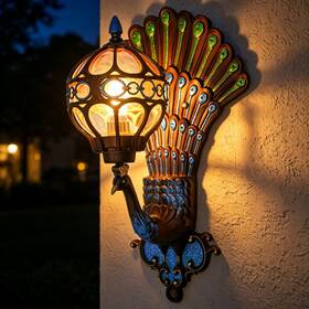 Ocasami 178152631737hello E26 Antique Vintage Peacock Wall Light Waterproof Fixture Sconce Porch Lamp
