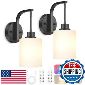 B0crdxcwyy Odnora Wireless Rechargeable Wall Sconce Set Of 2 15 Colors Dimmable Remote Control