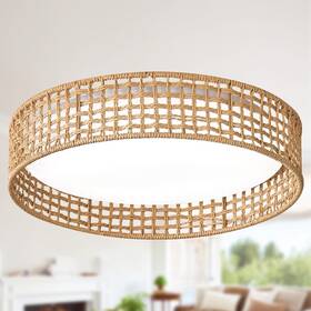 Dh-t1103-ma Ogmokila Led Boho Light Fixtures Ceiling Flush Mount Fixture 16.9 Inch