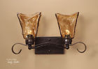 22800 Oil Glass Strip Light Fixture Vetraio Vanity Lighting Bronze Rubbed Tuscan 2