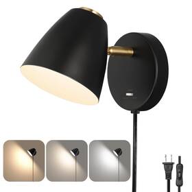 Dx23009w1n Oiyio Modern Plug In Wall Sconces Black Led Lamp 3 Color Changeable Indoor Sconce Dx23009w1n Oiyio Modern Plug In Wall Sconces Black Led Lamp 3 Color Changeable Indoor Sconce