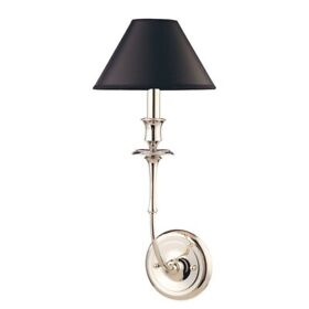 116-bel-633518 One Light Wall Sconce 7.5 Inches Wide By 18.75 High Polished Nickel