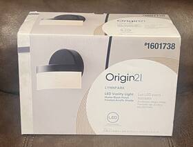 Origin 21 080629707313 Lynnpark 8-in 1 Light Matte Black Integrated Led Modern/contemp Vanity