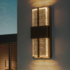 Ftl-ow-045 Oupavocs Outdoor Wall Lights Led 15 Inch Black Exterior Porch Light Fixture For House