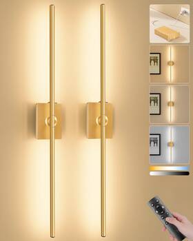 Oyl-ws-04-gd-2p Ouyulong Wall Sconces Wireless Rechargeable 10000mah 350 Rotate Dimmable 31.6in-square