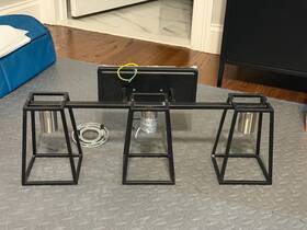 4000303-112 Ove Decors Agnes Iii 3-light Matte Black Modern Industrial Fixture