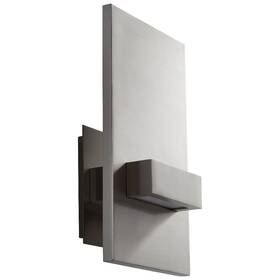 3-527-24 Oxygen Lighting - Vela 12 Inch 120v 16.8w 2 Led Wall Sconce-satin Nickel