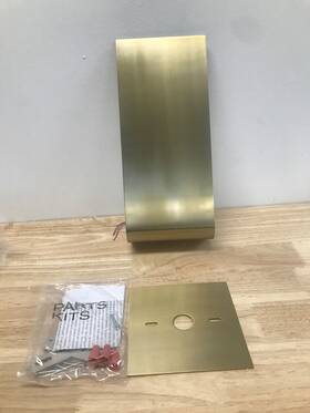 3-535-40 Oxygen Lighting Halo Single Light 13 Inch Tall Led Wall Sconce - Aged Brass