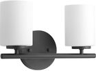 P2158-31 Progress Lighting Vanity Black Bathroom Etched Glass Shades 0785247212880 P2158-31 Progress Lighting Vanity Black Bathroom Etched Glass Shades 0785247212880