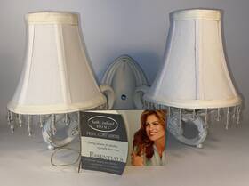 60-1151 Pacific Coast Lighting 2 Light Wall Mount Sconce With Fabric Shade Kathy Ireland