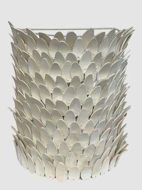 Palecek 769801016442 935 White Mariposa Coco Shells Sconce Light Fixture