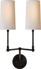 Tob2027bz-np Paper Bronze Double 6 Shades Comfort Sconce Lot Visual