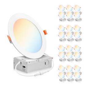 Pled-pdn12w5cct-24p Parmida Led Technologies 24 Pack 6 Inch 5cct Ultra-thin Recessed Ceiling Light With Junc